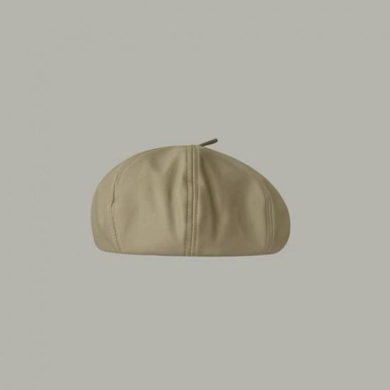 Ladies Casual Beret Beanie Hat Cap Retro Newsboy Faux Leather French Style Hat