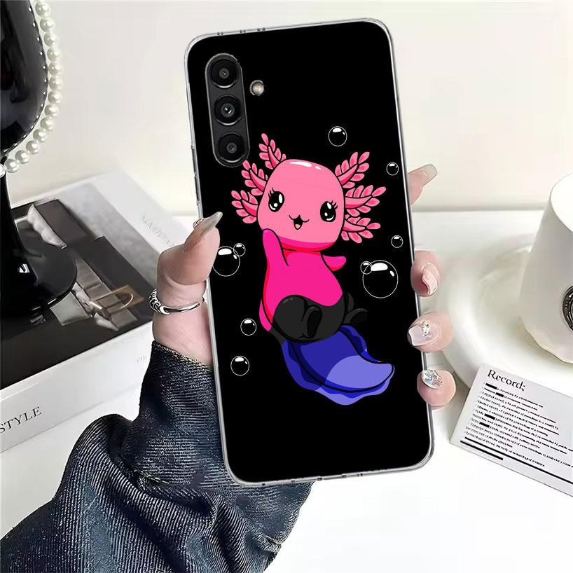 Cute Axolotl Kawaii Phone Case For Samsung Galaxy A13 A14 A15 A16 A17 A53 A54 A55 A56 A57 A33 A34 A35 A36 A37 A23 A24 A25 A26 Ga
