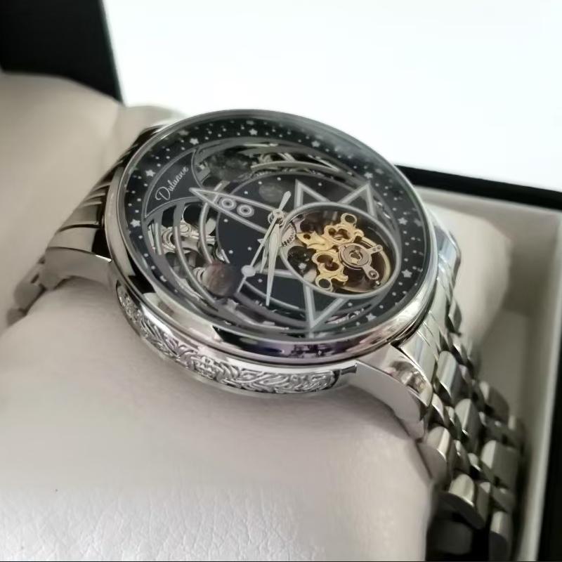 Najlepsza Marka Luksusowa Moda Biznesowa Męskie Zegarki Automatyczny Mechanizm Zegarki Mechaniczne Wodoodporny Luminous Tourbillon Zegarek na Rękę