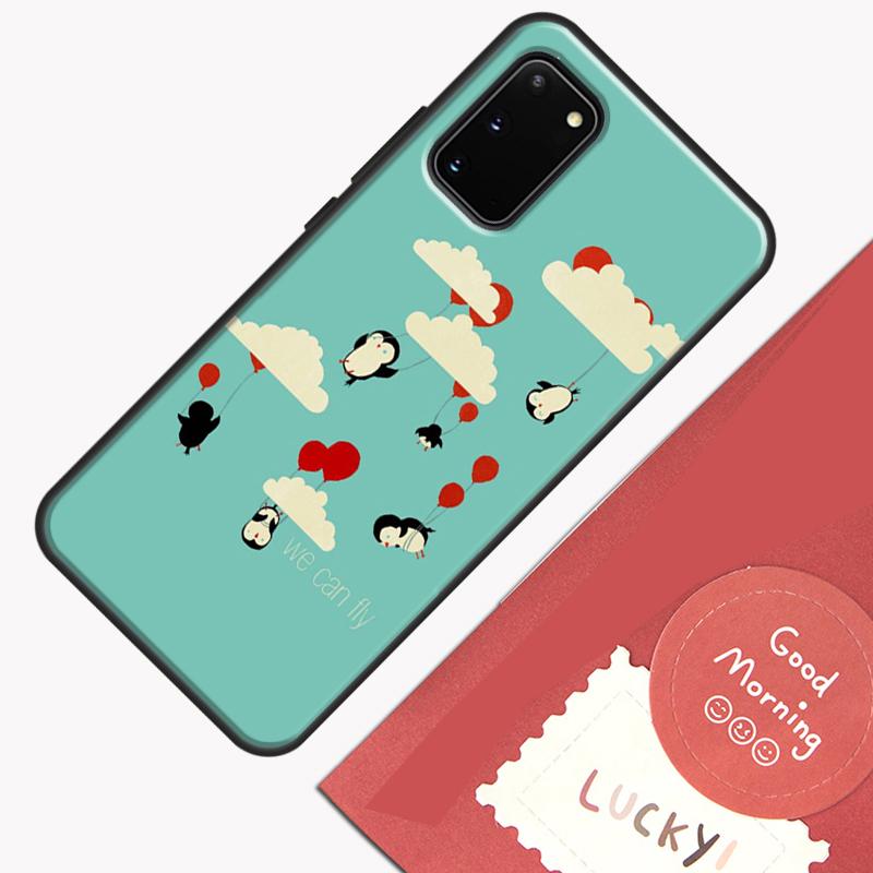 Cute Penguin Pattern Phone Case For Samsung Galaxy S26 S25 Ultra S20 S21 S22 S23 S24 S10 Plus S25 FE Cover Shell