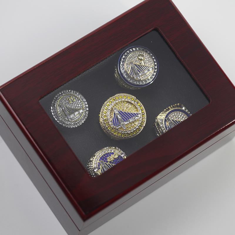 Golden State Warriors Championship Ring Set: Curry #30 (5-Piece: 2015, 2017, 2018, 2022)