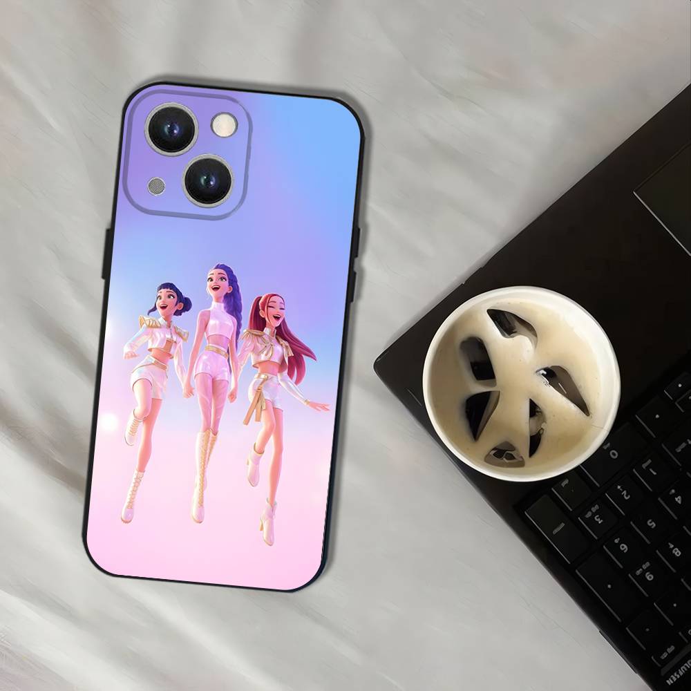 D-Demon H-Hunters-S KPop Phone Case For iPhone 16,15,14,13,12,11,Pro,XS,Max,XR,Plus,E,SE4,Mini Black Soft Cover