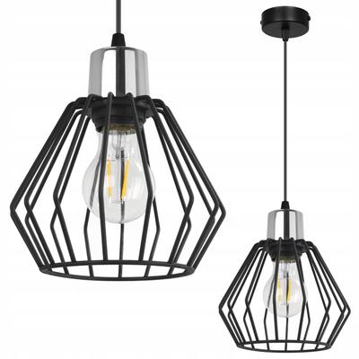 Hanging Lamp, Ceiling Chandelier, Wire Shade, Led