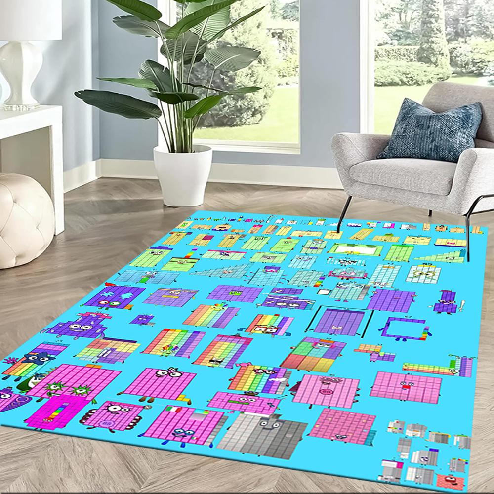 Numberblocks Gulvtæppe Kontortæppe Velegnet til Entré Spillerum Indgang Altan Skridsikkert Tæppe Dekorer Kontorer