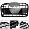 S6 Style Front Bumper Grille Grill Fit A6 S6 C7 2016-2018 Black