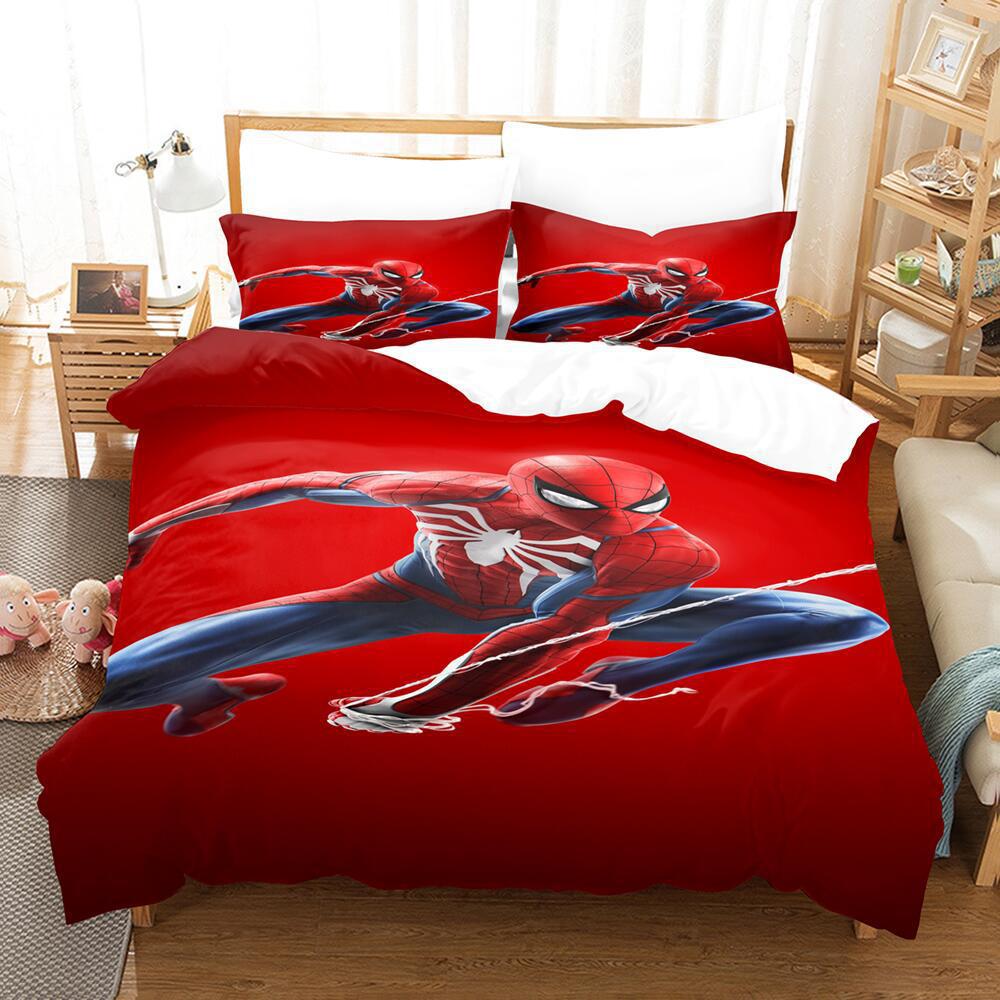Bedding Three-Piece Set 3D Digital Cartoon Animation Microfiber Duvet Set
