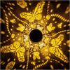Butterfly Solar Lanterns Outdoor Waterproof Hanging Lights, Metal Decorative LED Solar Light for Yard Patio Porch Balcony Decor