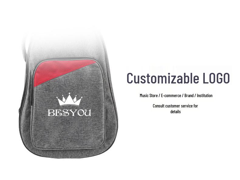 40/41-Inch Thick Padded Acoustic Guitar Backpack with Double Shoulder Straps