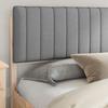 Bed Frame with Upholstered Headboard Light Grey 200 x 200 cm