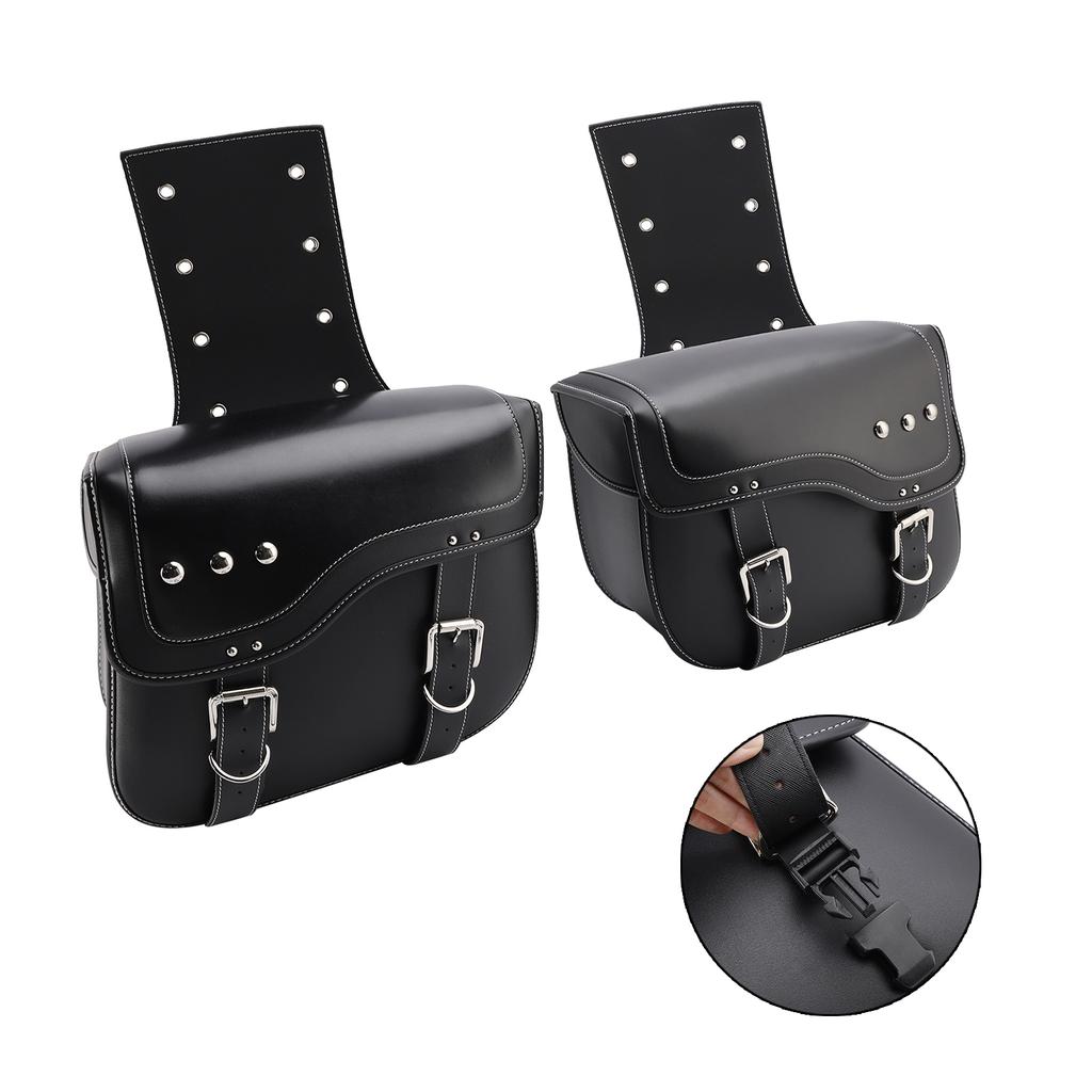 Tail Bag Side Saddlebag Tail Bag Luggage Pouch Storage Black 28L For Motorbike