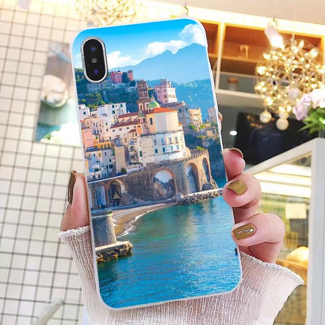 

Путешествия Италия улица Венеция пейзаж краска кафе чехол для телефона для Iphone 14 13 12 11 Pro Max чехол для Iphone Xs Max Xr X iphone 13