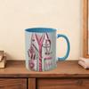 Doctor Mug, Pink and Beige Medical Ceramic Mug Designed By Stethoscope Multicolor Coffee Mug Coffee Cup Cups and Mugs