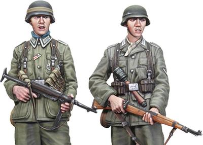 Alpine Miniatures Σετ Γερμανών Panzer Grenadiers Β' Παγκοσμίου Πολέμου Κιτ Ρητίνης AM35332 1/35 (2 Φιγούρες) (Προσωπικό)