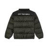 Vans FW22 Logo Print Grid Oversized Pocket Zipper Down Jacket Unisex Outerwear Green Checkered VN00090SBSZ