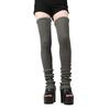 JK Knitted Leg Warmers Lengthened Mid-high Warm Knee Socks Leggings Multicolor Lolita Women Over The Knee Home Winter Long Socks