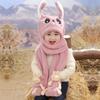 Children's Hat, Winter Scarf, Scarf, and Neck in One, Cute and Adorable Parent-child Bunny with Movable Ears, Plush Hat