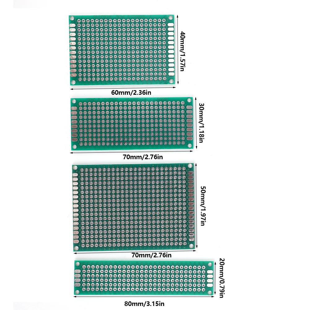 40 Pcs Double Sided Electroplated Hole 4 Kinds MultiFunction Printed Circuit Board Set