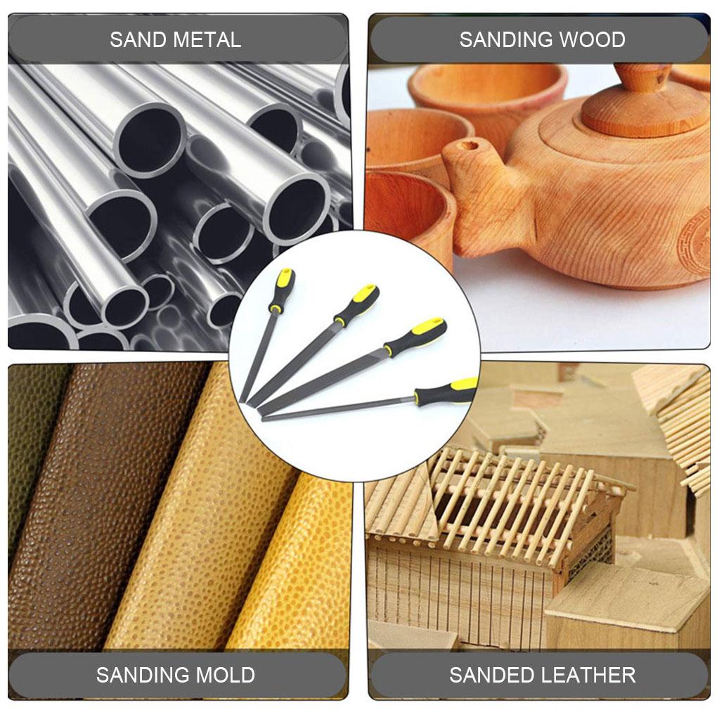 Woodworking Rasps with PVC Handle Wood Polishing Burr Removing File Woodworking Tool Round