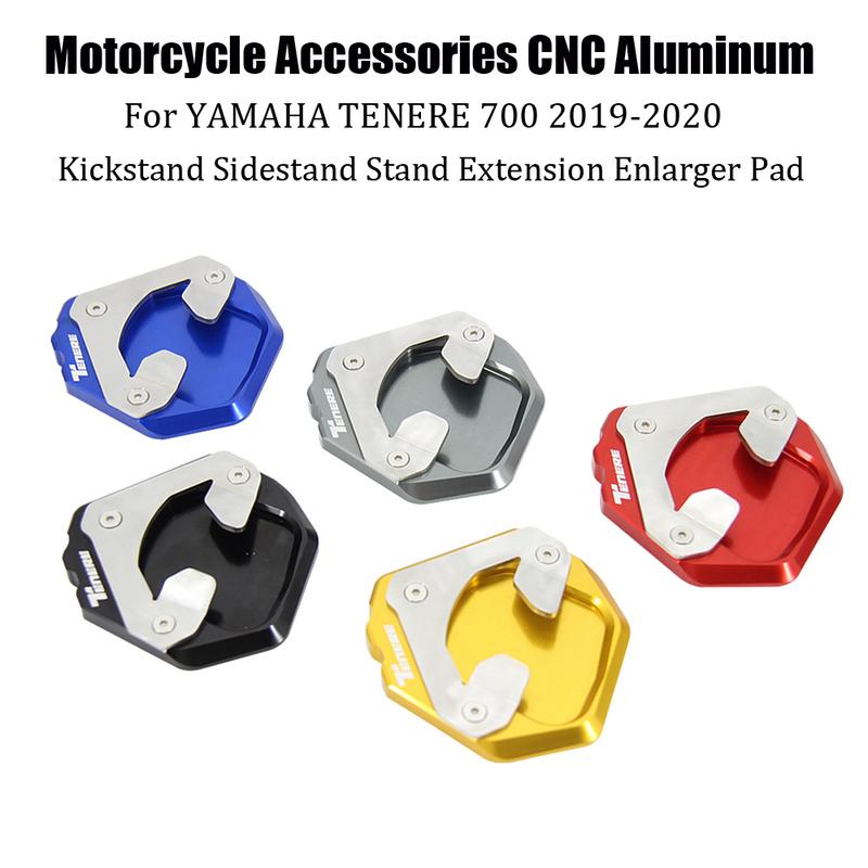 Motorcycle Kickstand Foot Side Stand Extension Pad Support Plate Side Stand Enlarge For Yamaha Tenere 700 Tenere700 2019 2020
