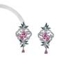 Elegant Chinese-Style Zircon-Inlaid Summer Earrings with S925 Silver Needles