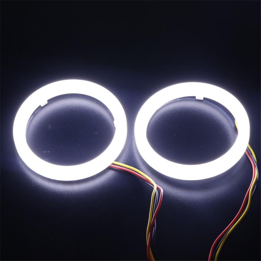 1 Pair 12V Car SUV Headlight DRL Halo Ring Angel Eyes Turn Signal Lamp For 110mm