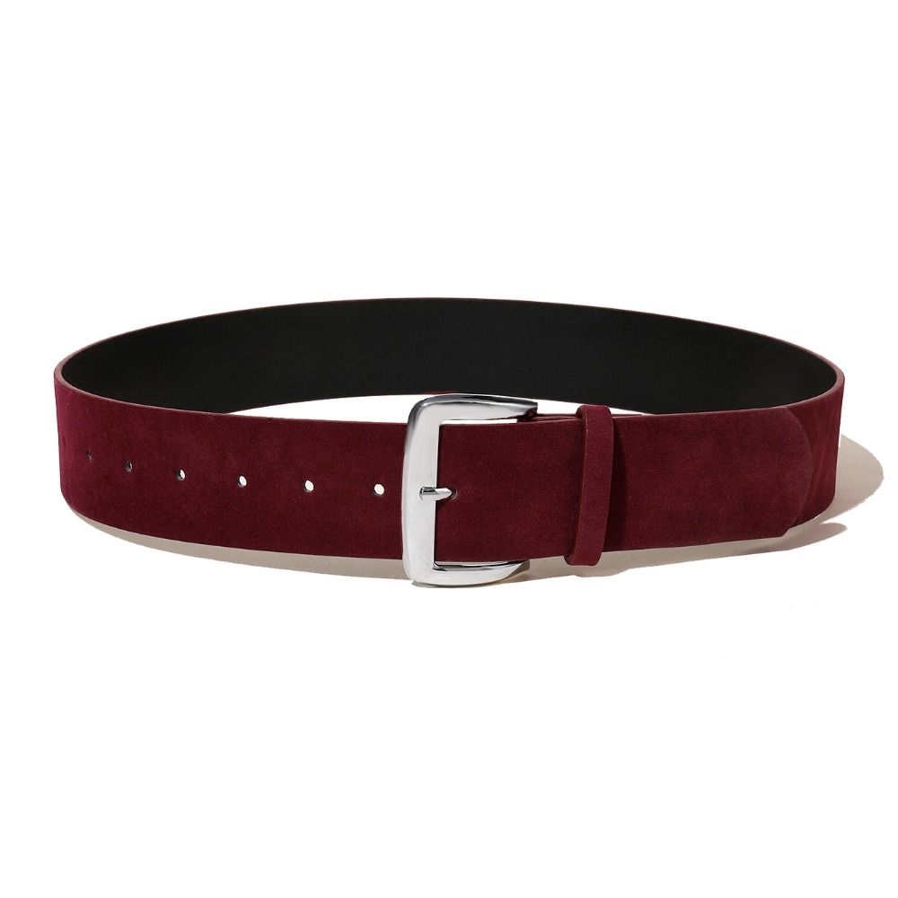 Maillard Style Suede Leather Wide Belt Luxury Design Trendy Business Waist Strap Versatile Casual Trouser Dress Belts For Women