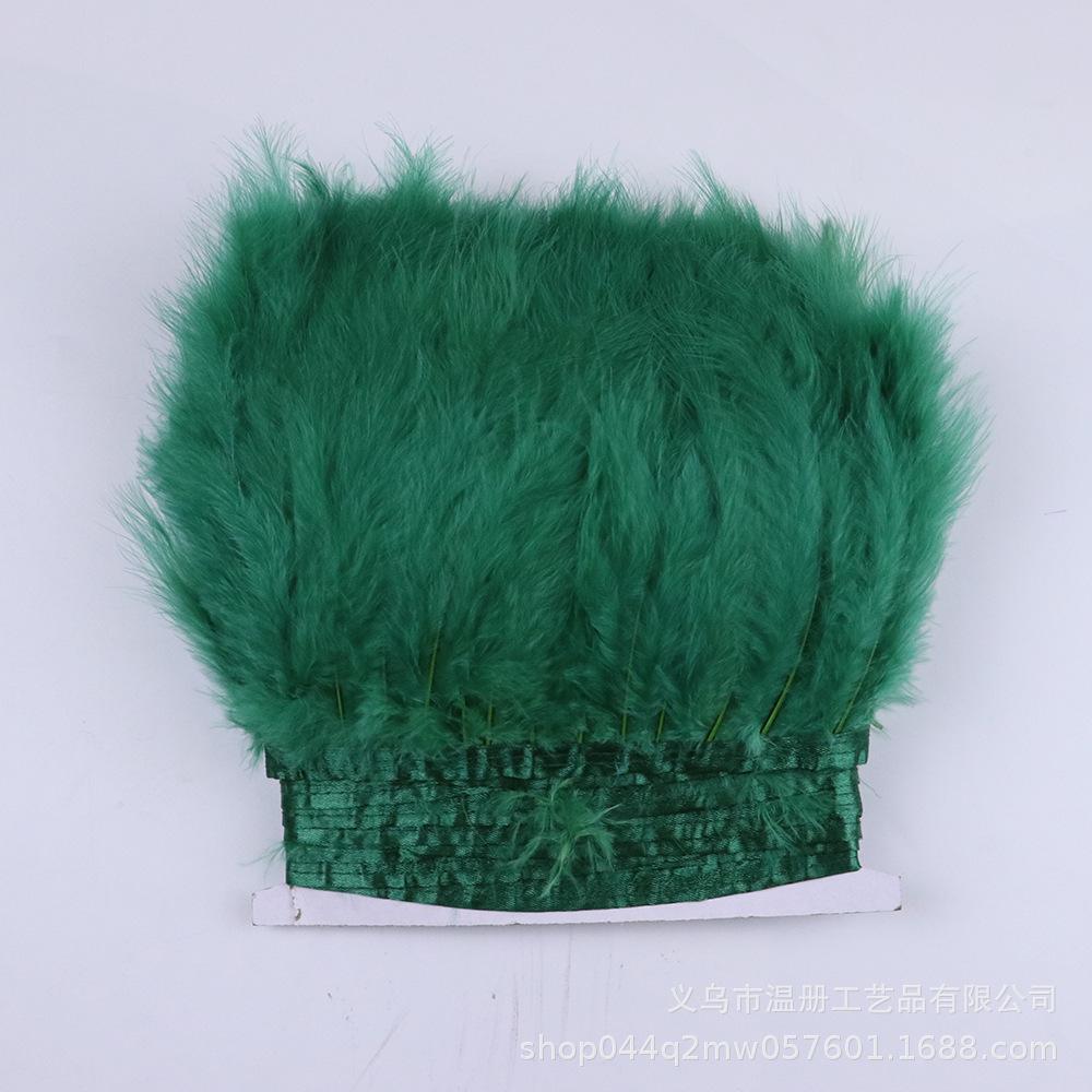10-15Cm Pointed Tail Flannel Edge Wedding Home Arrangement Turkey Feather Cloth Belt Diy Dress Skirt Accessories