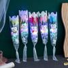 Einzelnes Süßes Bären-Abschluss-Bouquet Seidenblumen DIY Künstliche Rosenblumen Bären-Bouquet Dekoration Valentinstagsgeschenk
