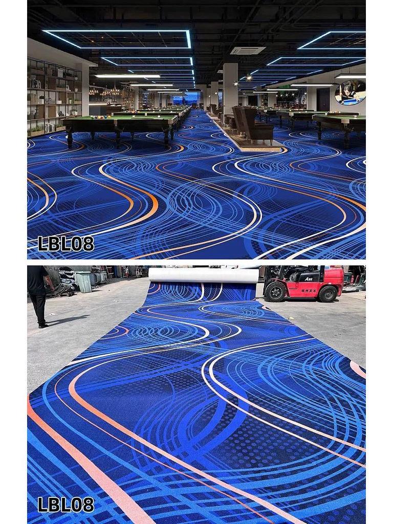 Luxuriöser feuerfester Nylon-Teppich für Billardhallen in Hotels - Teppich mit großflächigem Druck