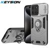 KEYSION Shockproof Armor Case for Motorola Edge 60 Pro 5G Camera Protection Ring Stand Phone Back Cover for MOTO Edge 60 Pro 5G