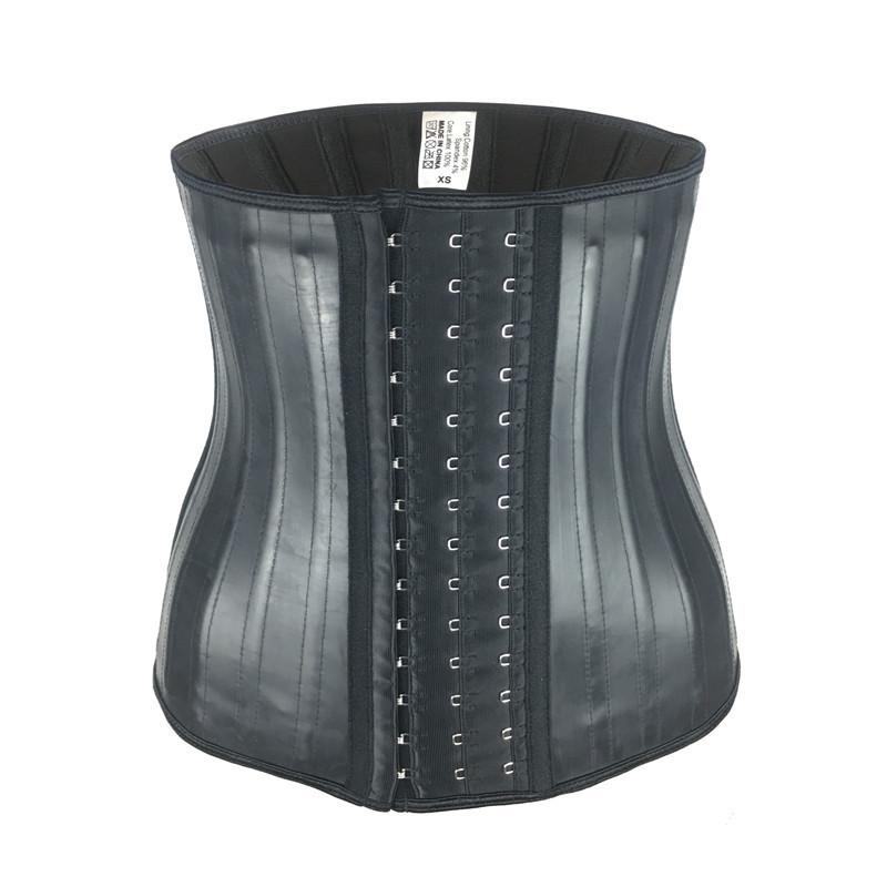 25 Steel Boned Latex Waist Cincher: Smooth Surface Postpartum Abdominal Binder & Body Shaper