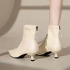 Fashion 2025 Spring Pointed Toe Women Modern Ankle Boots Fashion Soft Leather Short Booties Concise High Heels Shoes