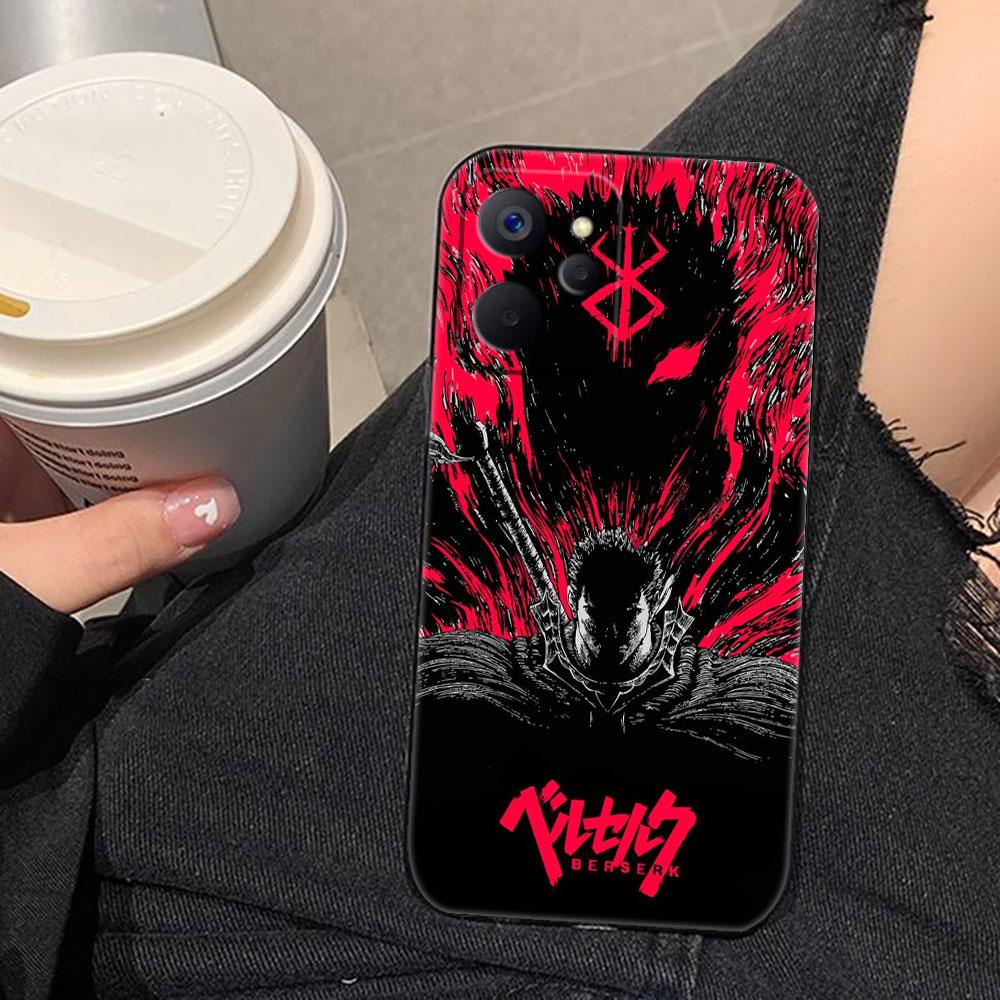 

Comic B-Berserk Guts Phone Case For Realme C75 C71 C65 C63 C55 C53 C35 C33 C30 C21 C11 7 6 5 GT NEO 2 NARZO 50 X50 50I Capa Case REALMEC654G