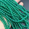 Imperial Green Chalcedony Agate Round Beads for DIY Jewelry & Accessories, Baroque Style