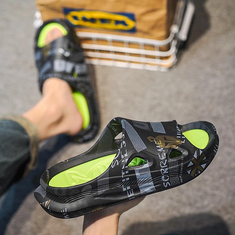 Zomer Hoge Kwaliteit Slippers Heren Antislip Mode Heren Strand Schoenen Dikke Zool Slijtvast Tuinschoenen Nieuwe Herenschoenen46