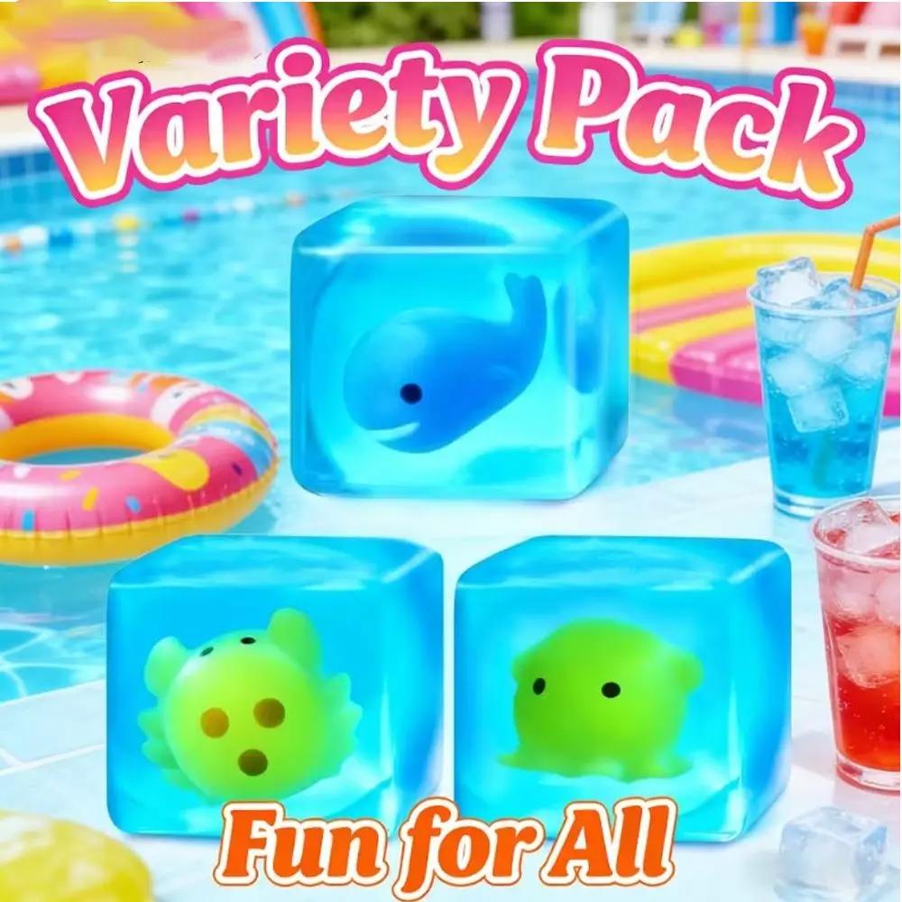1Pc Random Style Squishy Toy Blind Box  Soft Slow-Rising Taba Stress Relief Fidget Toy Cute Food & Animal Design Square