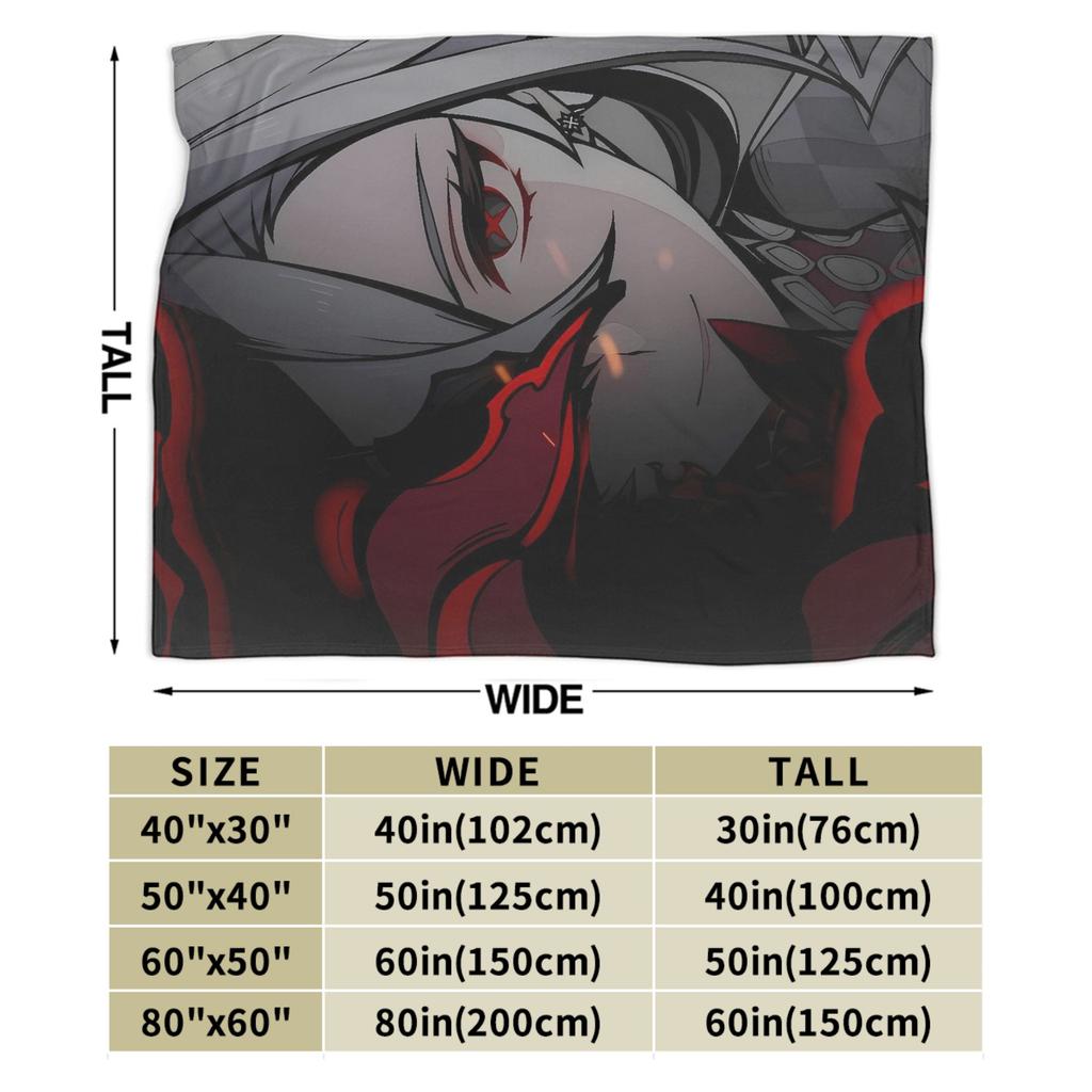 Anime game Genshin Impact Blankets Camping Flannel Bedding Throws For Bedroom Warm Soft Design Quality Bedspread Gift Idea