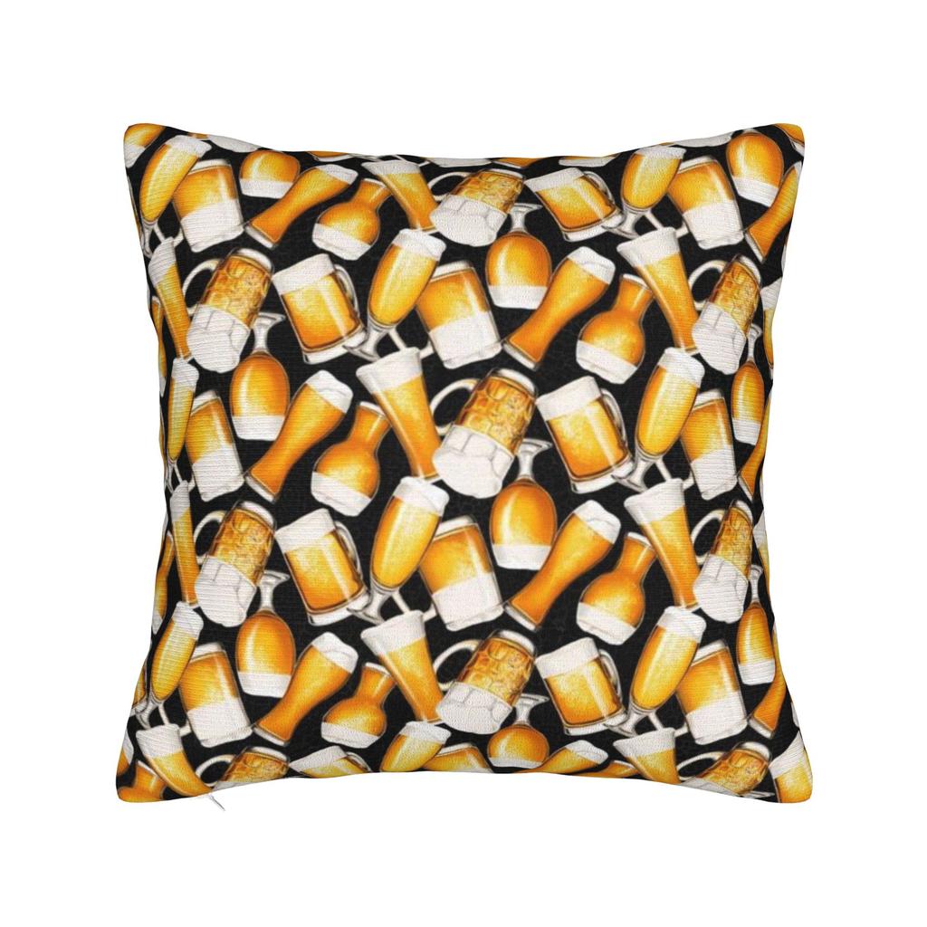 Soft and Sweet Home Beer Pattern Decor Pillowcases Accessories  Pillow Cover Square Multiple Sizes