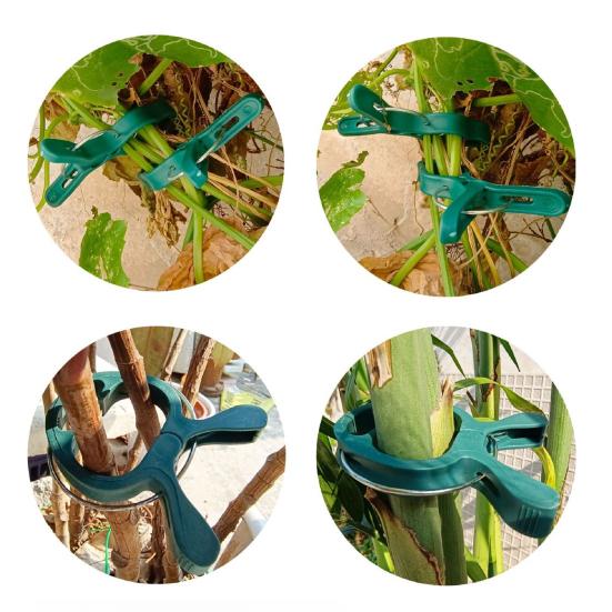 20Pcs Plant Fixing Clips Heavy Duty Weather-proof Universal Indoor Outdoor Garden Climbing Plants Flowers Stems Support Plastic Clamps