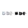 Mens Earrings, Square CZ Stud Earring, Princess Cut Earrings,Stainless Steel Butterfly Push Back Earrings,Man Jewelry
