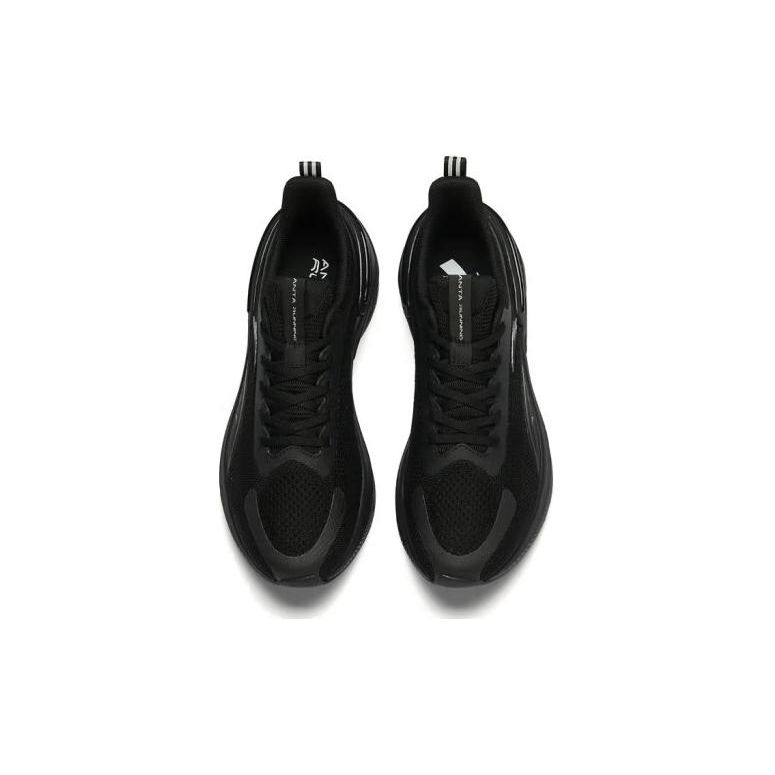 Anta C37 Series Wave Runner Cushioning Soft Sole Breathable Low Top Running Shoes Men sneaker Black 112225539R-5