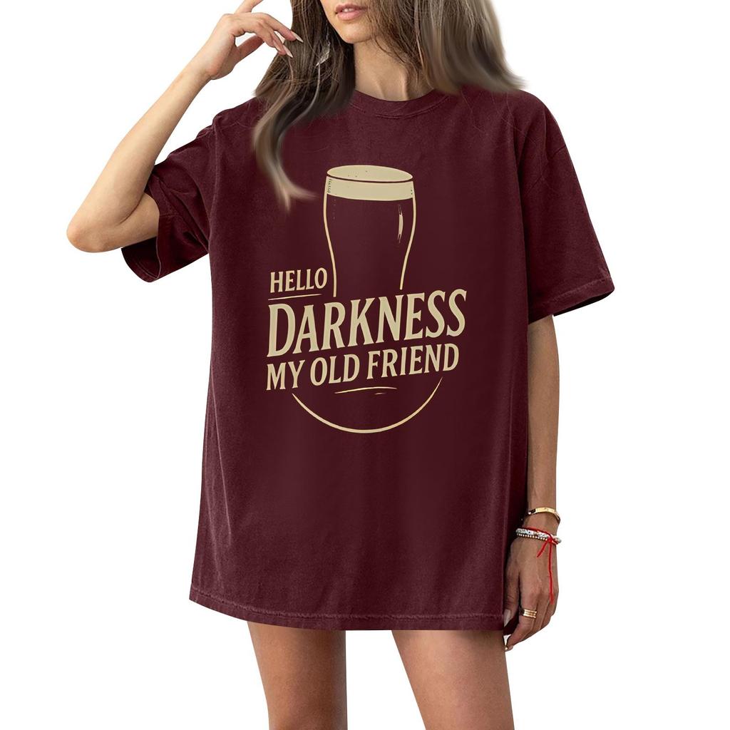 Women's Casual Fashion Round Neck St. Patrick Print Short Sleeve T-Shirt Top