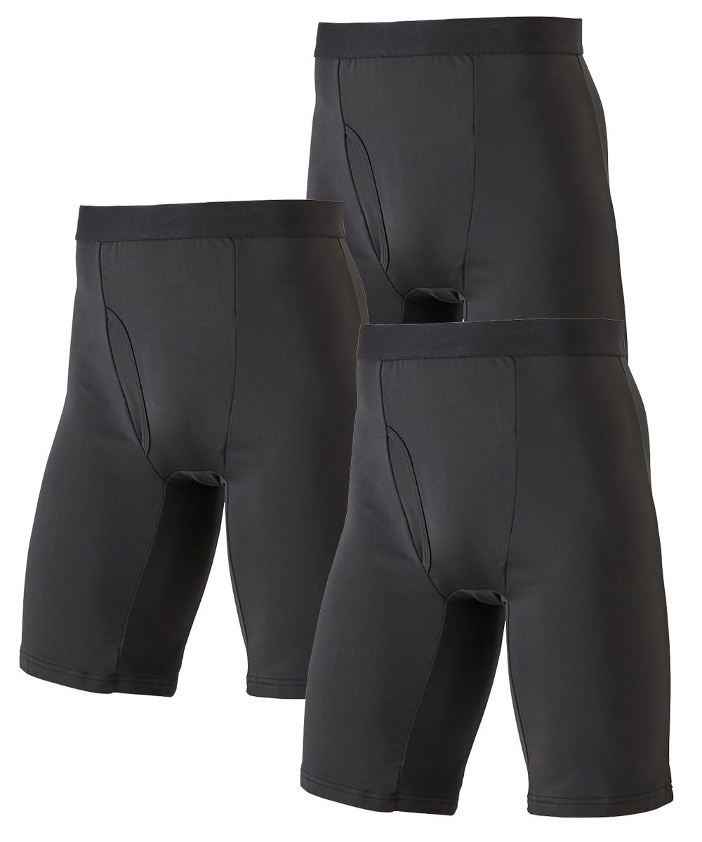 

Теплые боксеры с подкладкой из ворса, длинные, с открытым передом, 8 л [Nissen], боксеры, шорты, 3 шт., черный, комплект из 3 предметов,