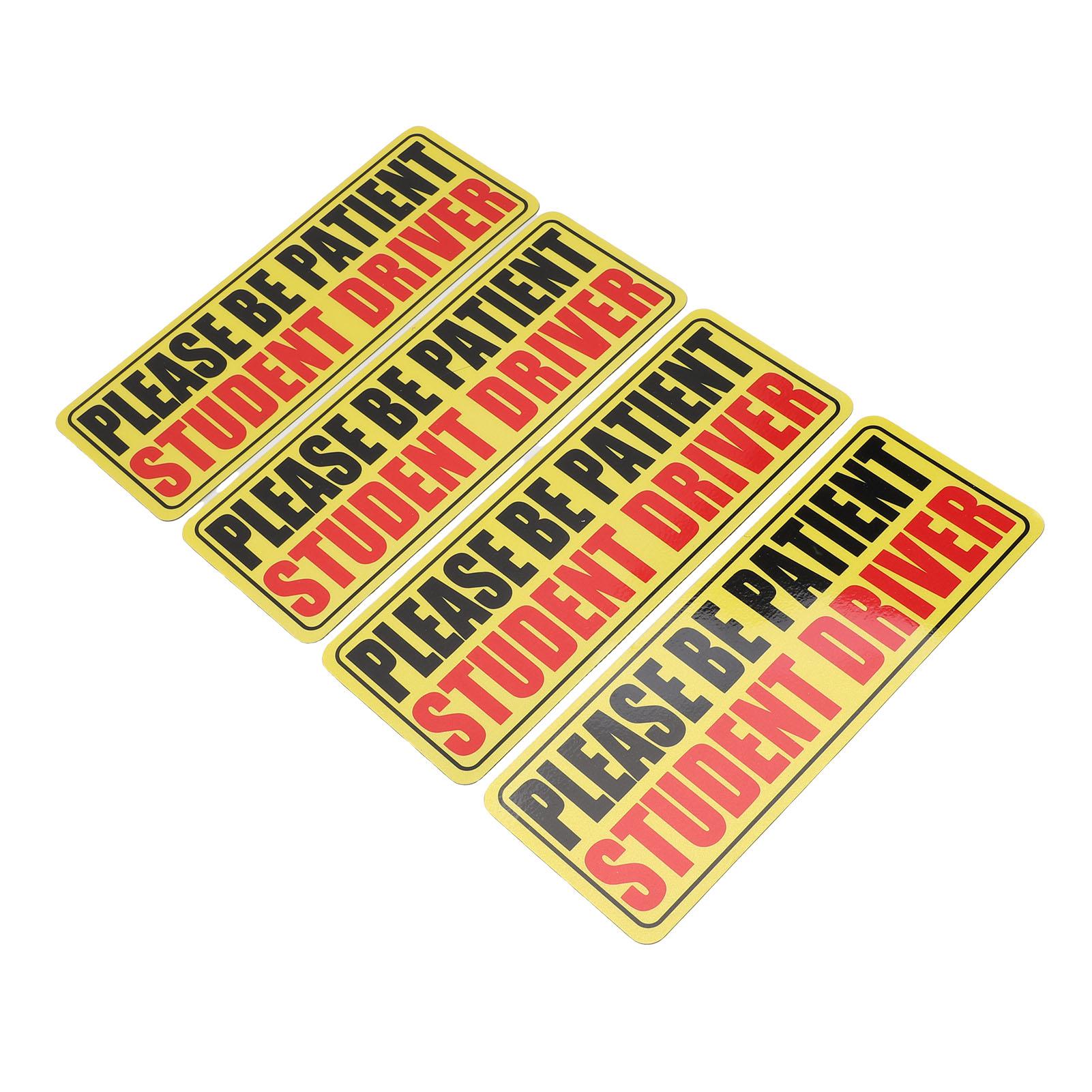 4PCS New Drivers Sticker   Warning Magnetic Student Driver Sign Reflective Novice Driver Decal   for Vehicles