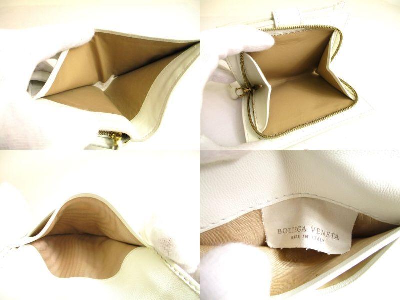 Authentic BOTTEGA VENETA Intrecciato White Leather Bifold Wallet Compact Wallet #9692  Refurbished