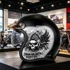 Retro Eagle Head Three-Quarter Motorcycle Helmet