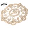 White Lace Coaster for Dining Retro Round Doily, Embroidered Floral Coaster, 13 Inch Doily Wedding Sheer Placemat Wedding, Tea Party Table Decor