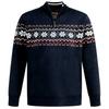 Duke Mens D555 Edinson Fair Isle Quarter Zip Kingsize Sweatshirt