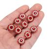 10PCS 14mm Craft Flower-shaped Sparkling Crystal Glass Stone Rhinestone Buttons Hat Accessories Clothes Decoration