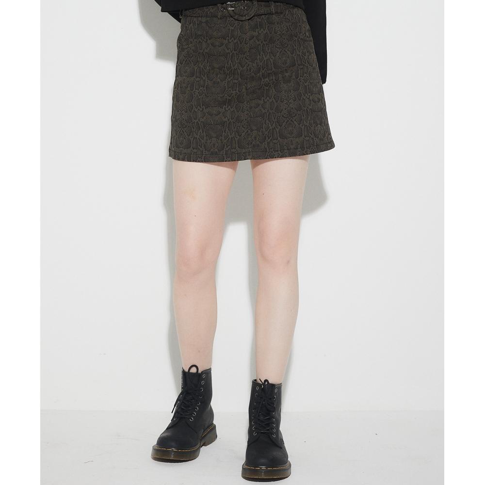 

LUV IS TRUE OW BUCKLE SKIRTKHAKI